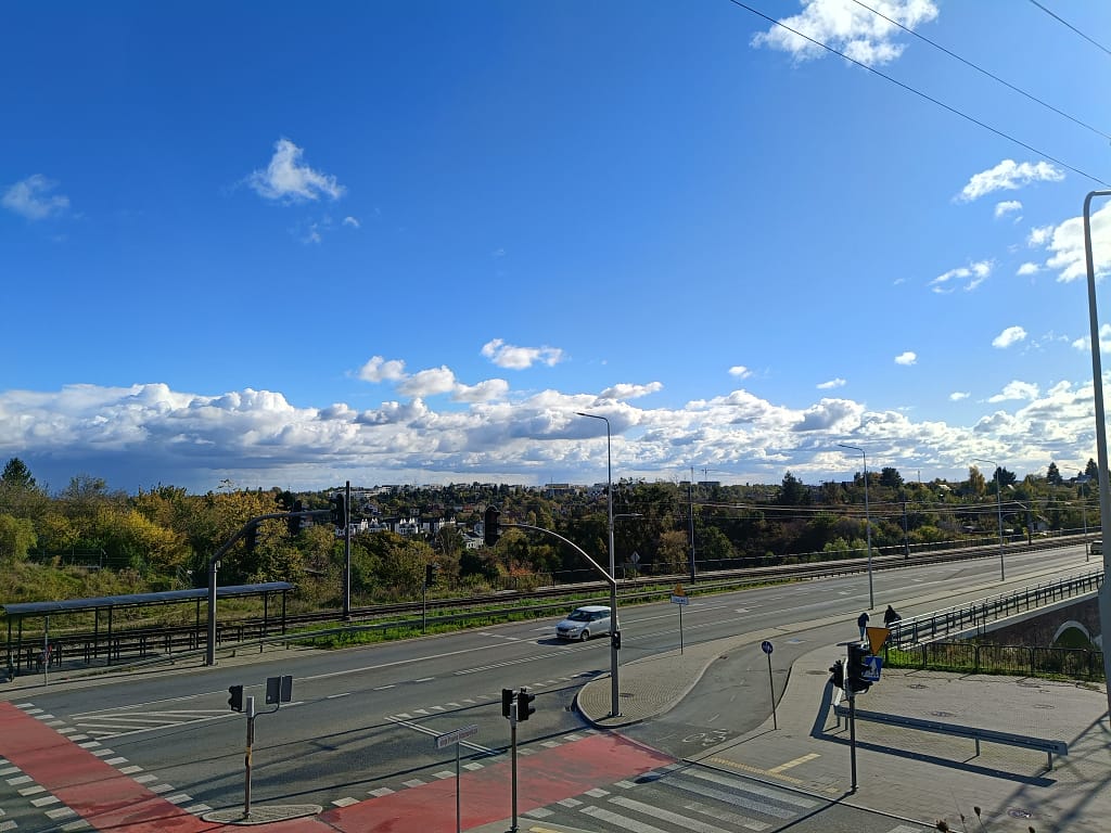 Widok na Aleję Adamowicza i panorama Gdańska